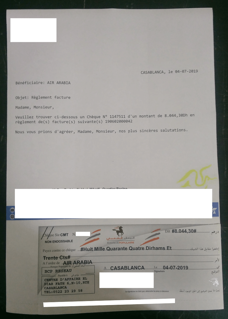 impression chéques et effets maroc